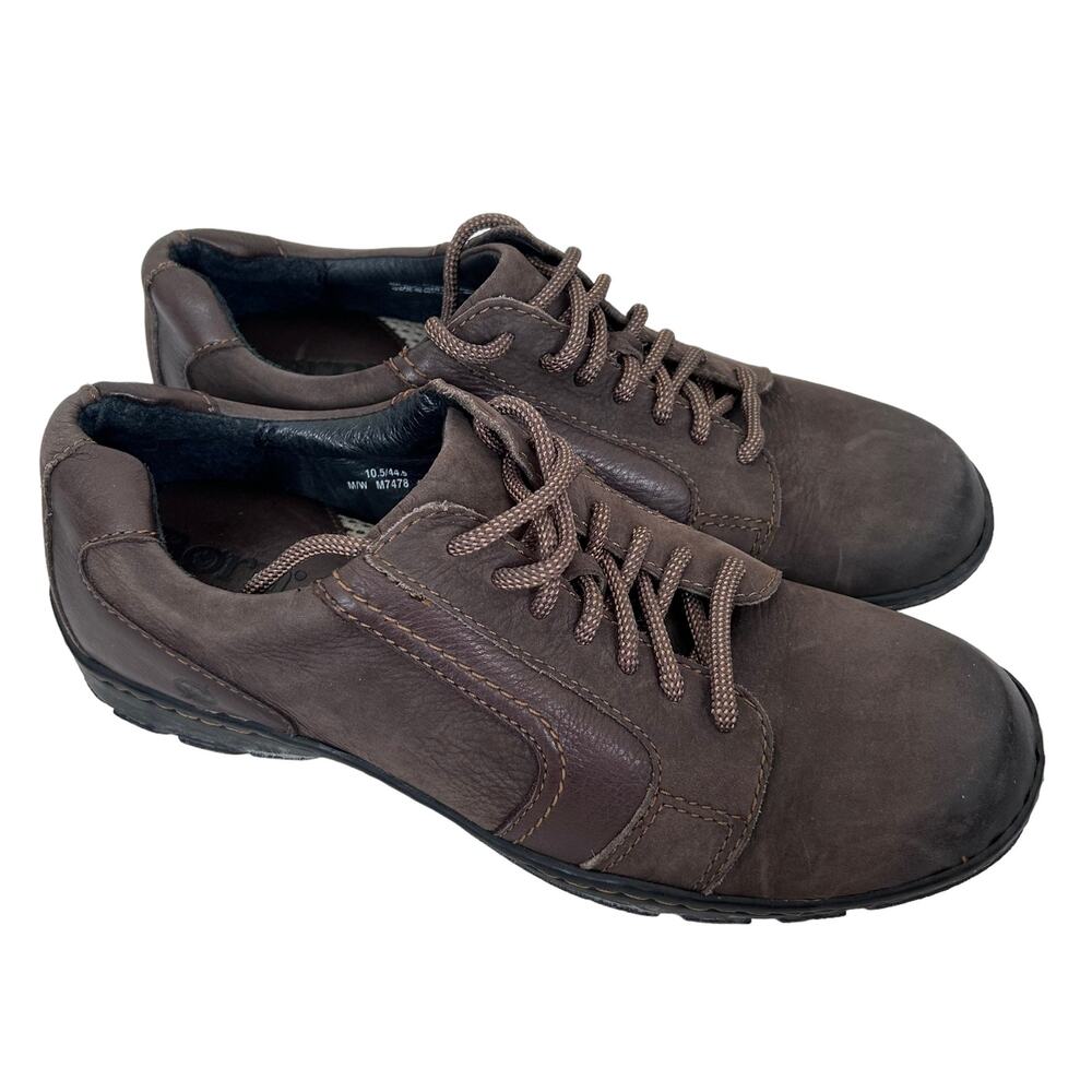Born Brown Leather Lace Up Sneakers Sz 10.5